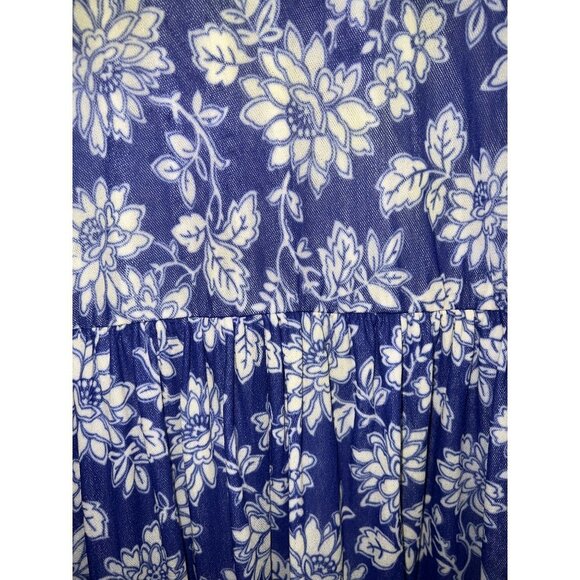Sweet Peas Blue Floral Dress -- Large - Picture 9 of 10